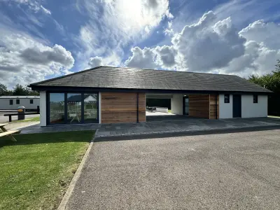 Photo of the back of reception and ice cream parlour