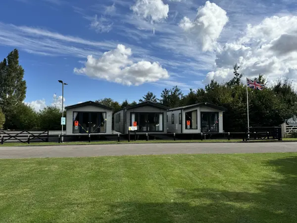 Picture of static caravans on the site sales ground
